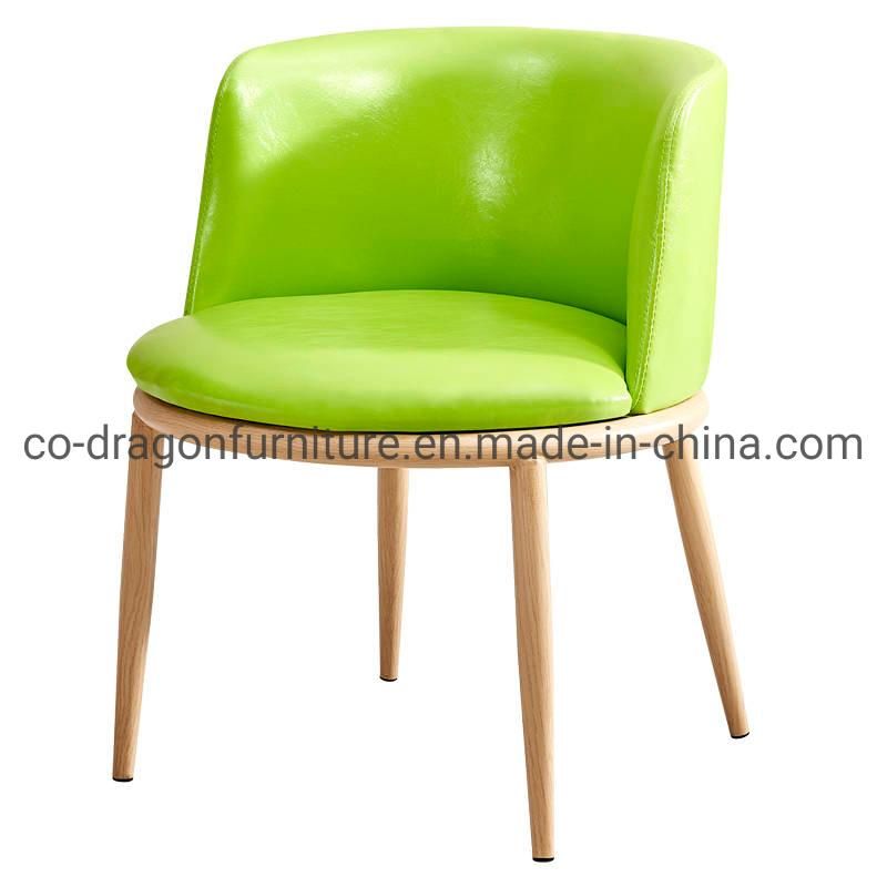 Modern Home Furniture Popular PU Dining Chair with Wooden Legs