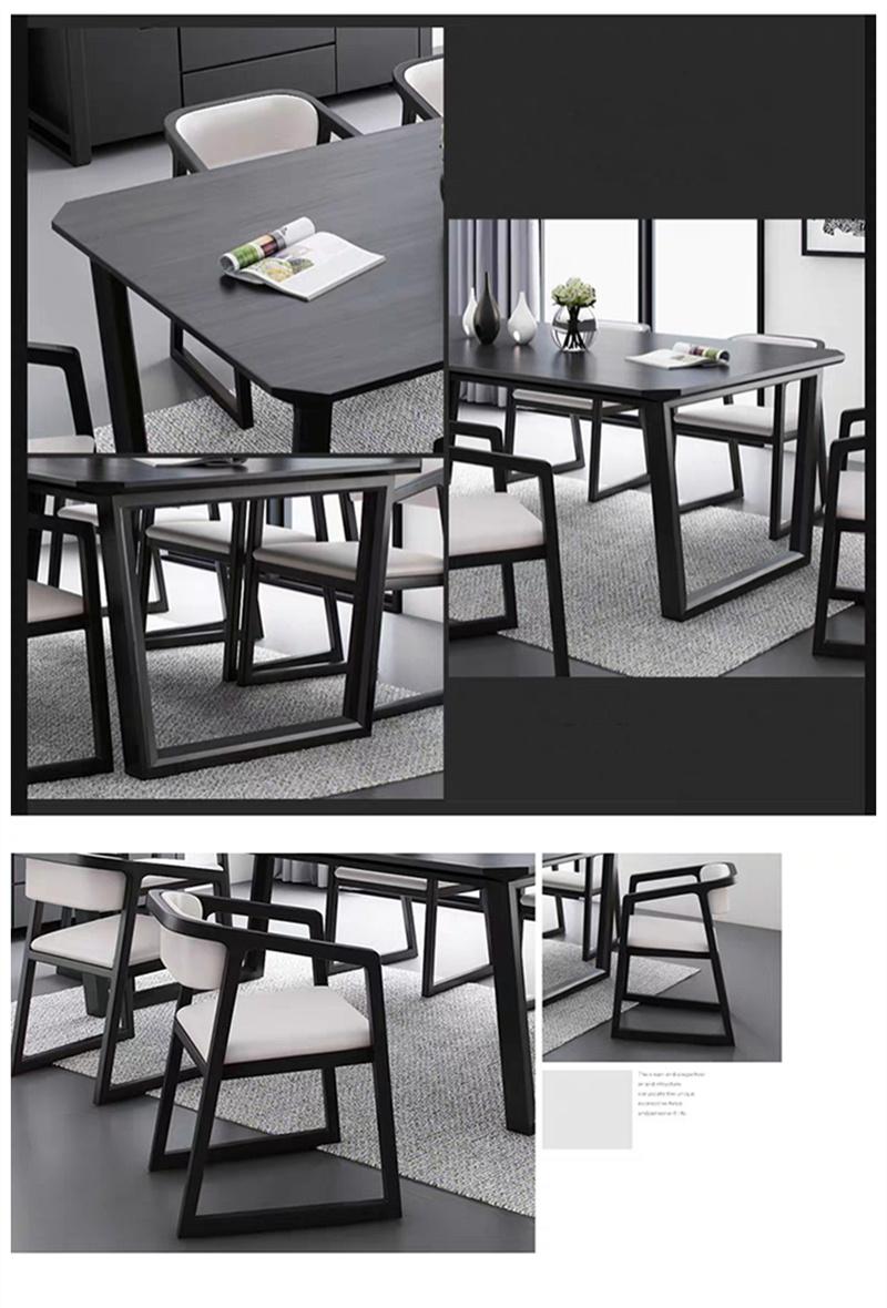 Modern Dining Tables Chairs Metal Frame Dining Room Restaurant Furniture Set