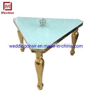 Romantic Triangular Metal Stainless Steel Wedding Dining Table