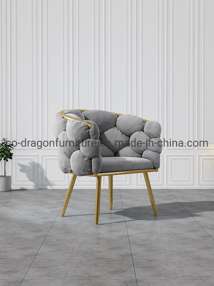 Fashion Gold Steel Dreesing Chair with Leather for Home Furniture