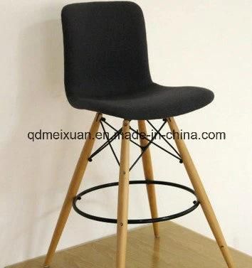 Back of a Chair Tall Wooden Black Solid Wood Bar Chair Tall European Back Bar Chair at The Front Desk Chair Stool Eams Chair (M-X3334)