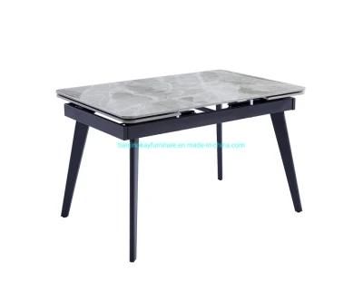 Extendable Two Side of Slate Dinig Table with Modern Italian Grey Slate Dining Table Ceramic Dining Table