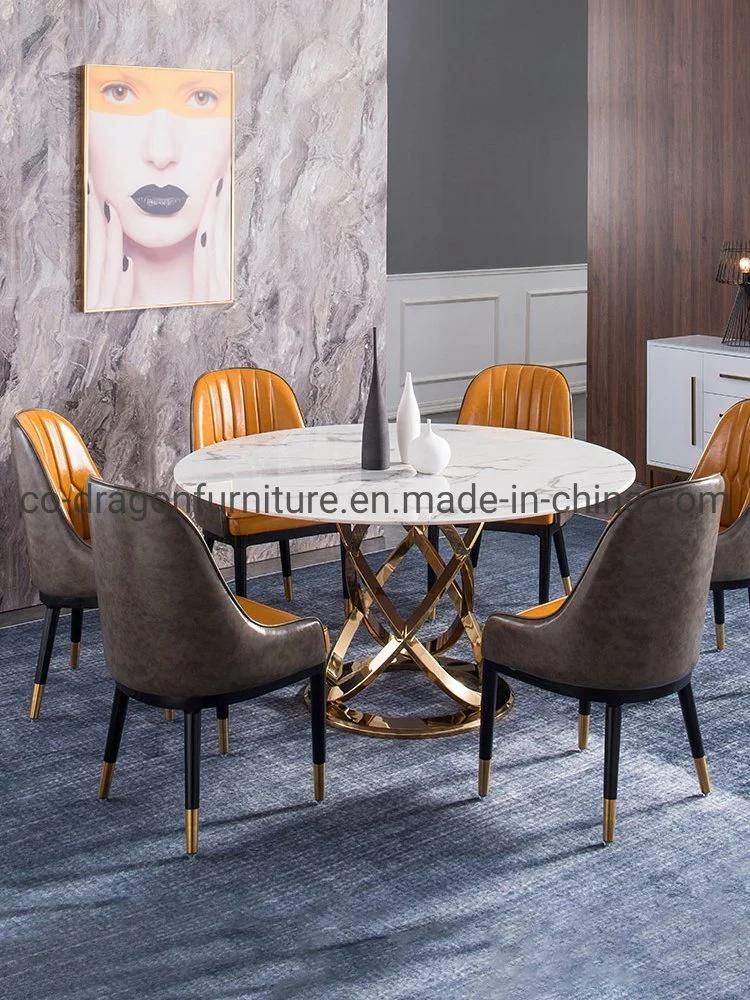 2021 New Design Dining Furniture Round Dining Table with Top