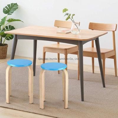 Modern Household Solid Wood Furniture Simple Dining Room Baby Color Dining Chair