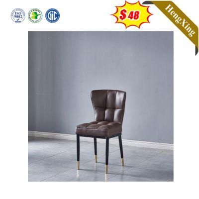 High Quality Modern Cheap Restaurant Home Furniture Metal Steel Frame Leather Dining Chair