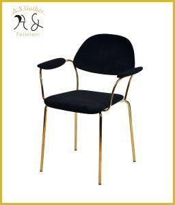 Hospitality Furniture restaurant Velvet Metal Frame Dining Chair