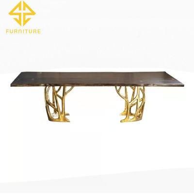 Mirror/MDF Top Event Stainless Steel Hotel Square Cake Table
