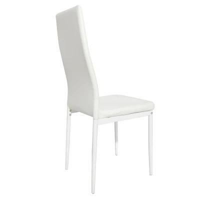 Comfortable Luxury Moderm New Design Restaurant Hotel Elegant White PVC Customizable Dining Chair