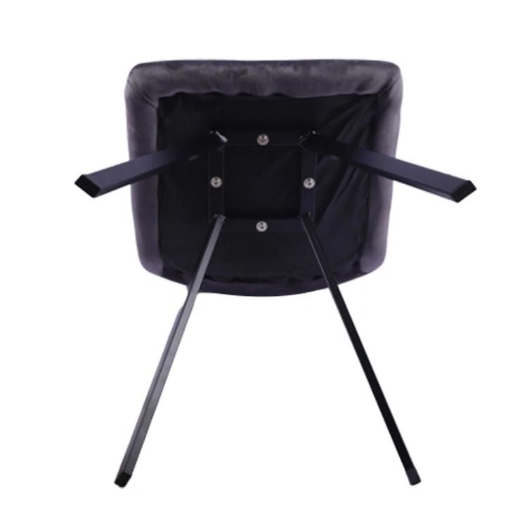 Wholesale Modern Colorful Cushion Iron Leg Dining Furniture Metal Chair for Restaurant Hotel Wedding