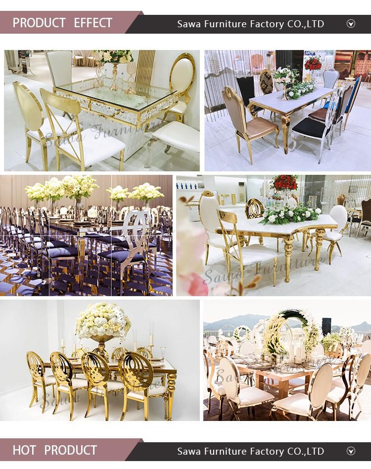 New Design Gold Wedding Stainless Steel Chair