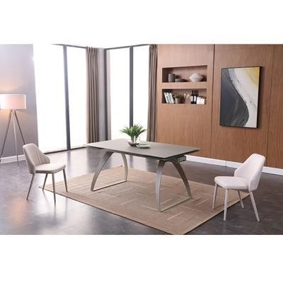 Modern Extension Restaurant Furniture Set Ceramic Dining Table for Dining Room