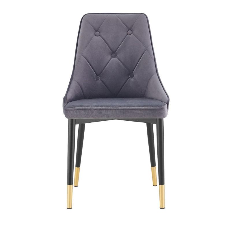 Wholesale Upholstered Velvet Fabric Tufted Back Dining Room Chair
