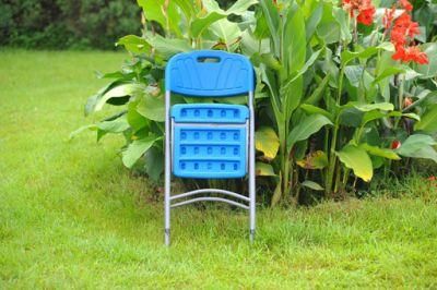 Blue Color Camping Wholesale Event Hotel Bar Leisure Metal Plastic Folding Wedding Modern Bar Outdoor Home Modern Dining Room Furniture Chair