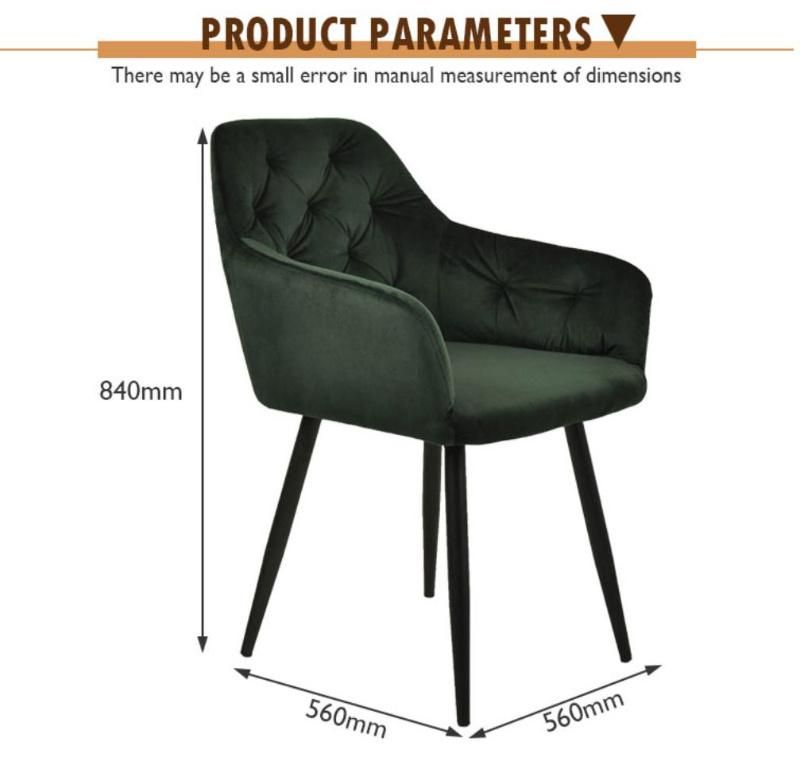 Dining Dining Chair Modern Luxury Nordic Stainless Steel Wooden Fabric Velvet Leather Dining Room Dining Chairs