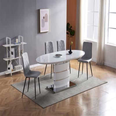 Bazhou Factory Modern Design Extendable Dining Table with Extension Slides