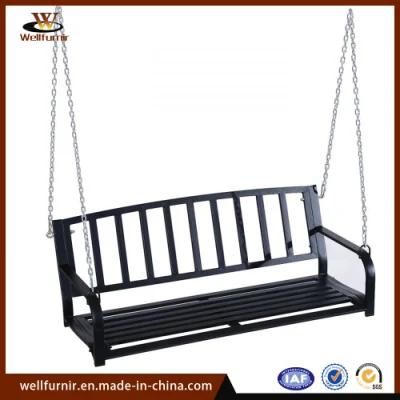 Promotions Black Outdoor Patio Leisure Garden Steel Metal Swing Chair