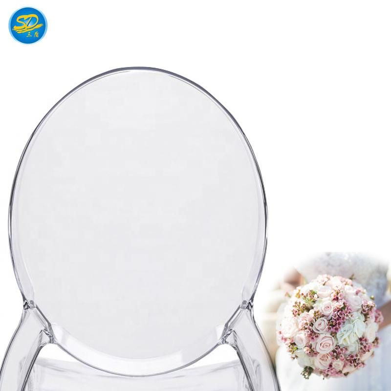 Hot Sale Stacking Clear Crystal Ghost Chair for Wedding Event Party