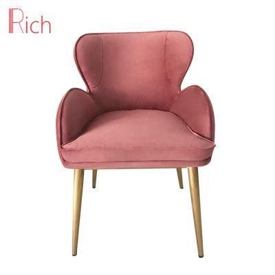 Modern Leisure Armchair Velvet Fabric Furniture Dining Chair