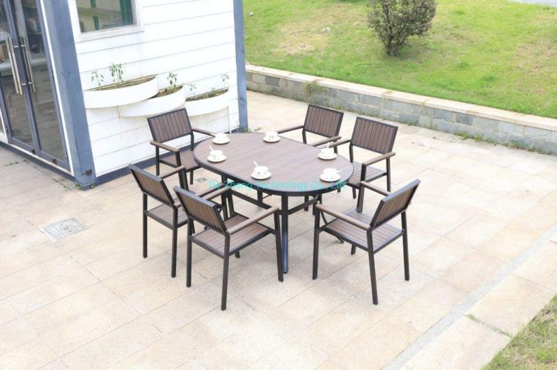 Garden Plastic Wood Folding Dining Sets Table and Chairs Balcony Chairs