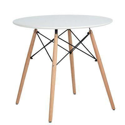 Modern Round Cheap White Wooden MDF Dining Table for Dining Romm Furniture