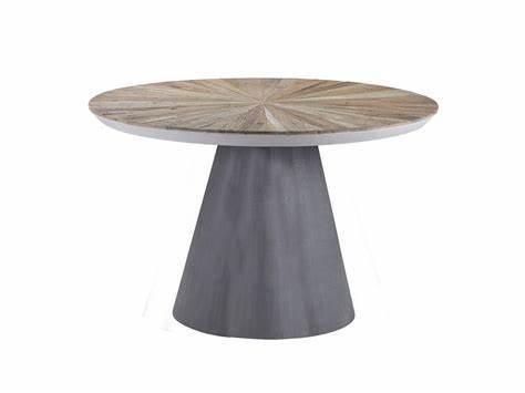 Kvj-Rr33 Reclaimed Wood Concrete Base Round Big Dining Table