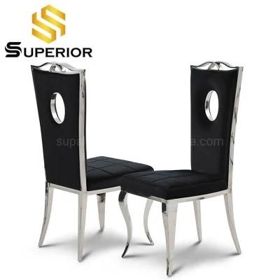 Wholesale Modern Black Velvet Dinner Chair Used on Home Restaurant