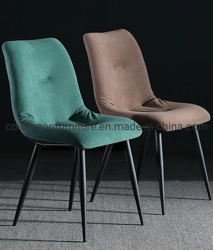 New Modern Furniture Fabric Metal Leg Simple Dining Chair Set