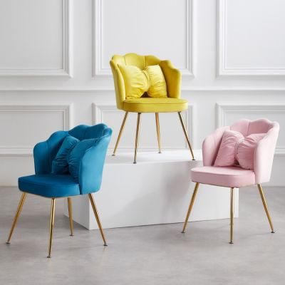 Italian Light Luxury Velvet Fabric Single Sofa Chair