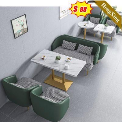 Chinese Style Modern Home Restaurant Dining Furniture Metal Base Wooden Restaurant Table Dining Table (UL-21LV2009)