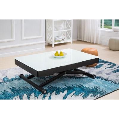 Extension Glass White Modern Dining Table