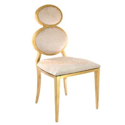 Meeting Furniture Antique Gold Metal Frame Event Banquet Hotel Chairs