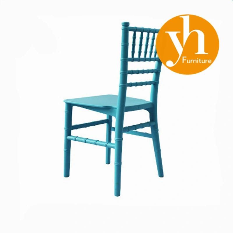 Stackable Blue Bamboo Aluminum Chair Children Study Desk School Dining Chair