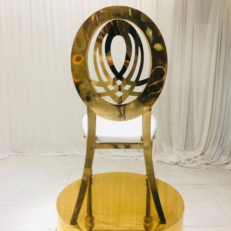 Gold Luxury Stainless Steel Chair for Wedding and Dining Room