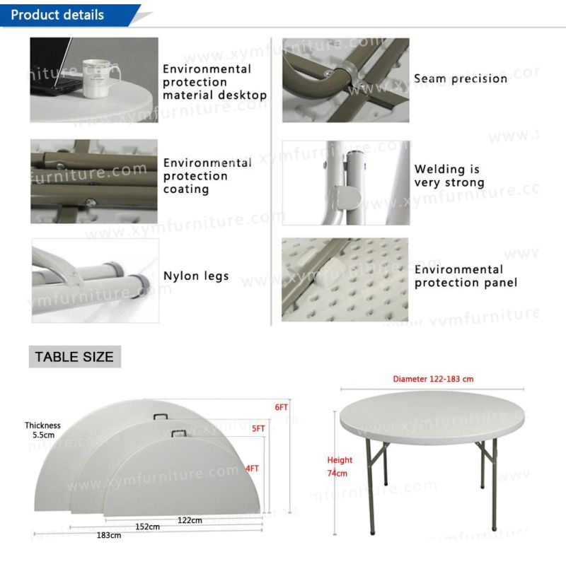 Half Plastic Folding Round Table for Wedding