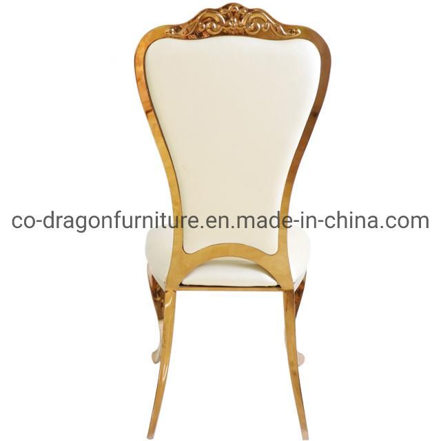 Luxury Furniture Leather Stainless Steel Dining Chair for Home Furniture