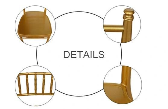 Hot Sale Metal Wedding Banquet Restaurant Golden Party Chiavari Chair