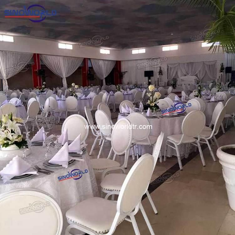 Stacking Aluminum Iron Metal Restaurant Dining Wedding Hotel Banquet Chair