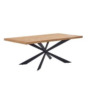 Modern Design Elegant MDF and Metal Legs Restaurant Dining Table