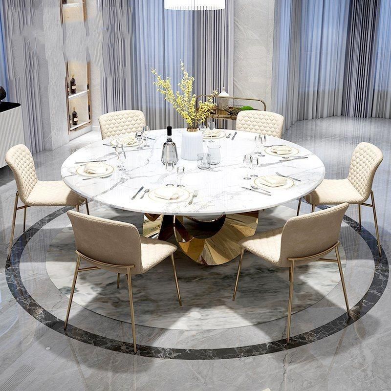 Dubai Royal Gold Speaker Base Dining Chair Table Set