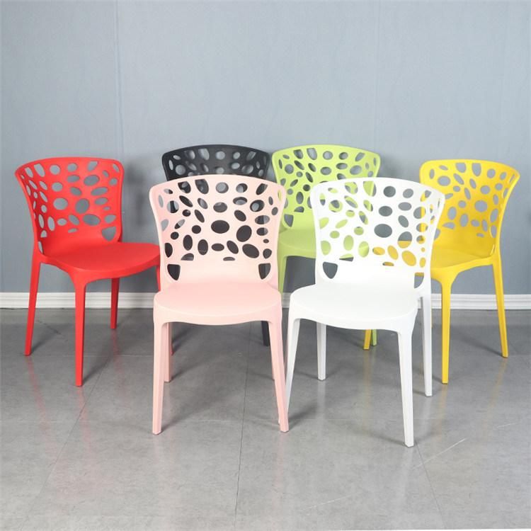 Commercial Restaurant Furniture Cafe PP Cheap Stackable White Dining Plastic Chairs