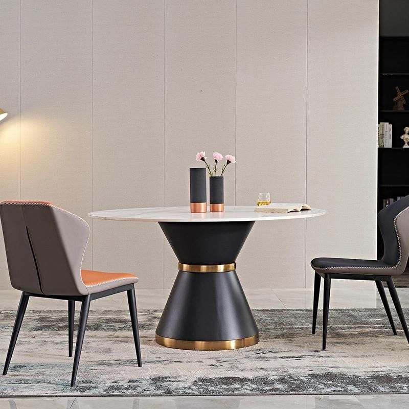 Hot Sales Dining Table Small Apartment Modern Round Soft Tables