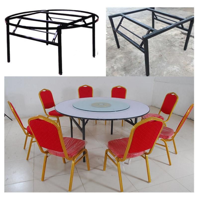 Special Design Iron Frame for Round PVC Table