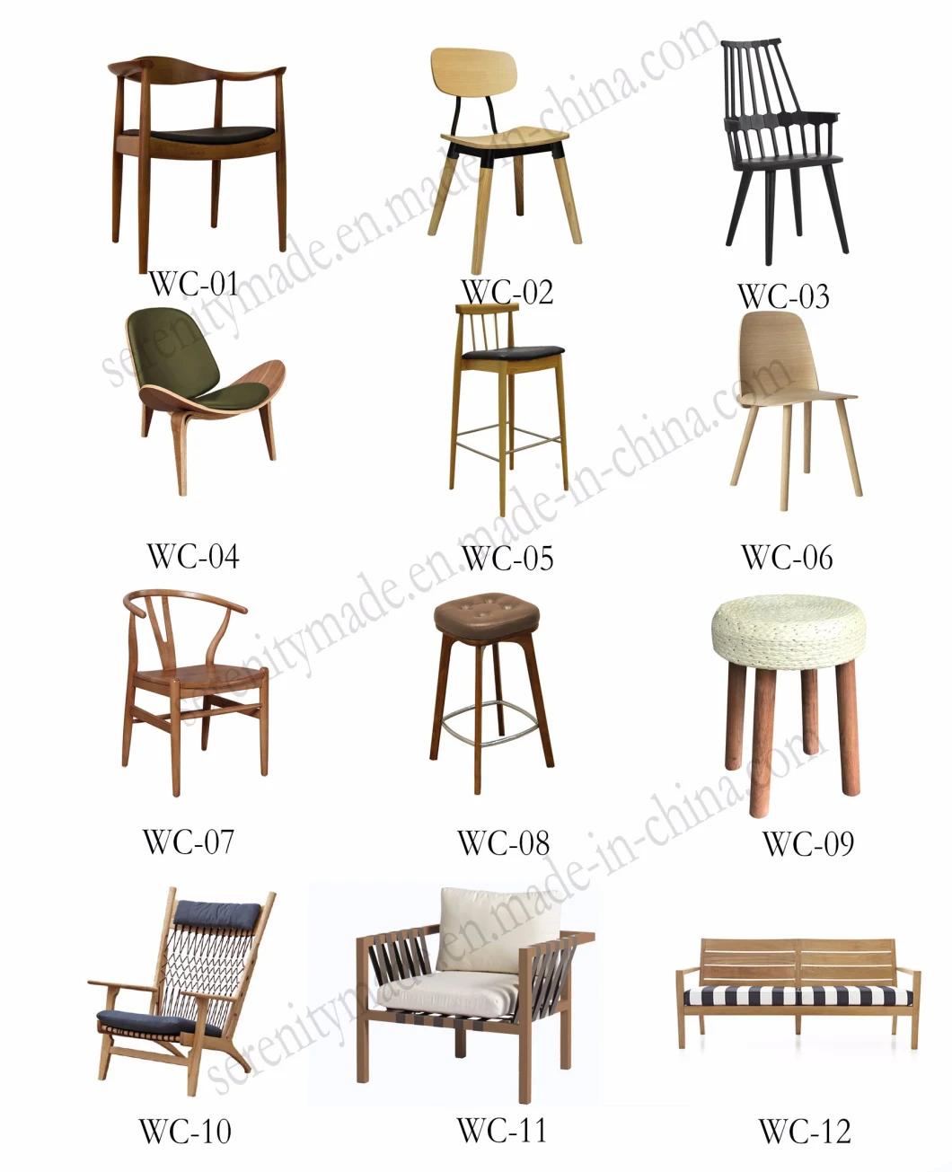 Wholesale Leisure Armchair Restaurant/Bar/Cafe PU Padded Seat Wooden Dining Chair