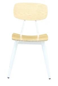658b-H45-Stw Metal Leg Steel Iron Plywood Chair, Rustic Wooden Chair