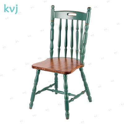 Kvj-7014 Chinese Tea House Dining Room Bamboo Solid Wood Side Chair