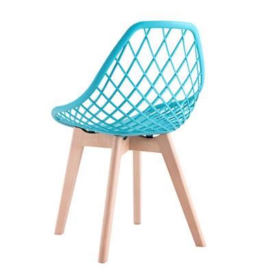 PP Plastic Chair Modern New Design Chair Wood Leg Chair