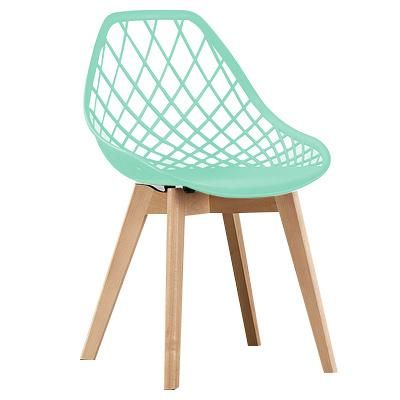 Plastic Net Seat Restaurant Dining Chair PP Coffee Shop Chair Silla Del Comedor for Dining Room