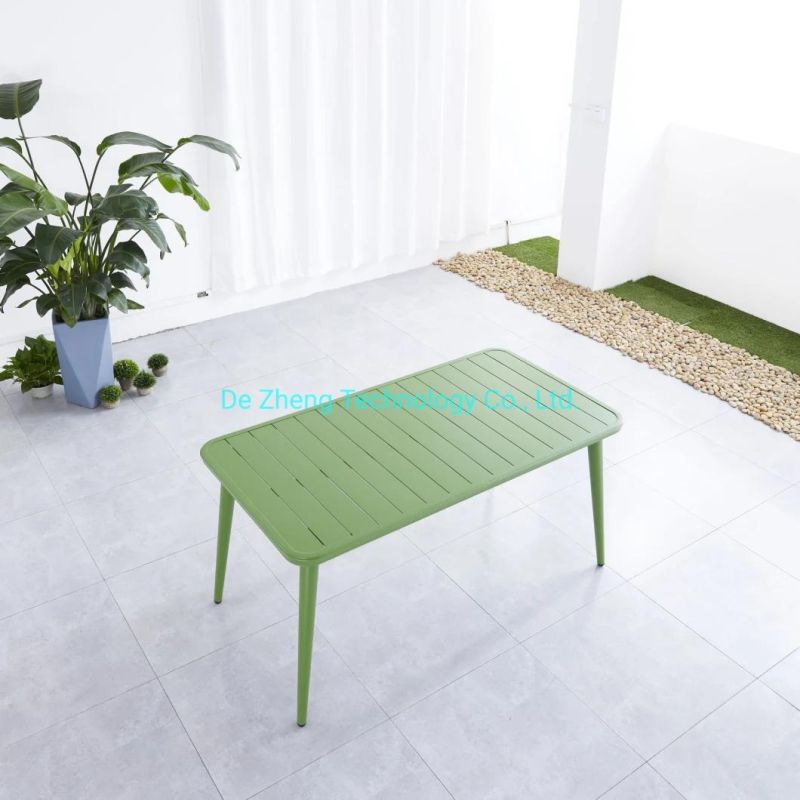 Hot Sale Aluminum Outdoor Modern Side Table Europe Garden Furniture Industrial Style Dining Table