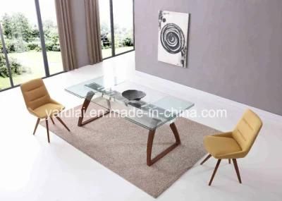 Solid Wood Glass Dining Table Extension Home Furniture From China