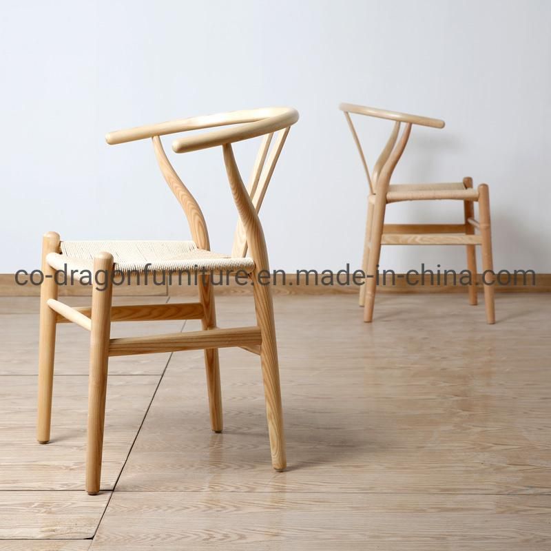 Fashion Chinese Style Dining Furniture Wooden Dining Chair with Rattan